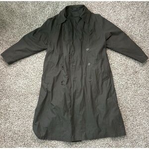 Marc New York 40S Olive Green Trench Coat Double Breasted Long Overcoat